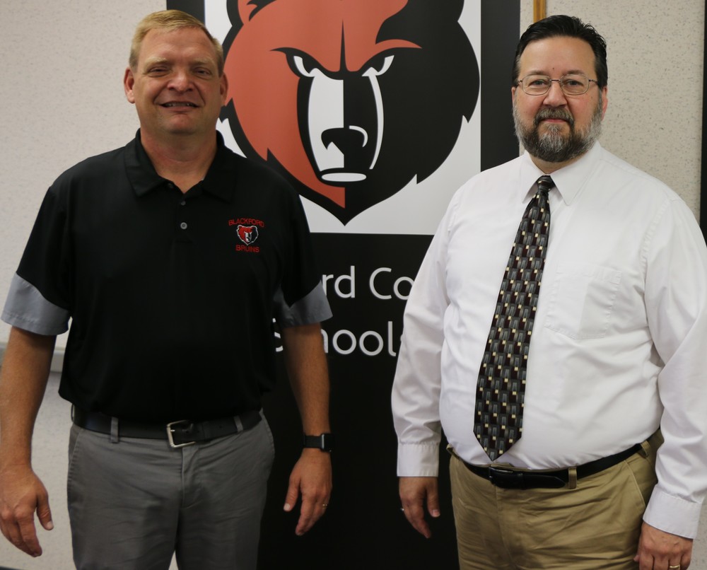 Superintendent Chad Yencer and BJSHS Principal  Terry Rowe