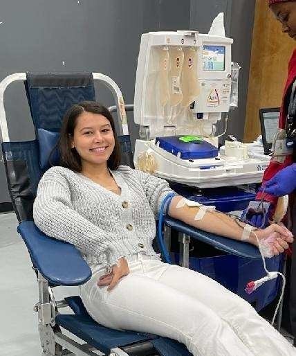 BJSHS student donates blood at HOSA event