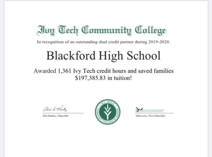 Certificate from Ivy Tech 