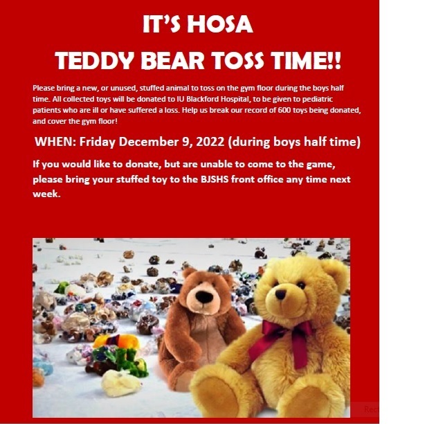 HOSA Teddy Bear Toss Blackford JuniorSenior High School