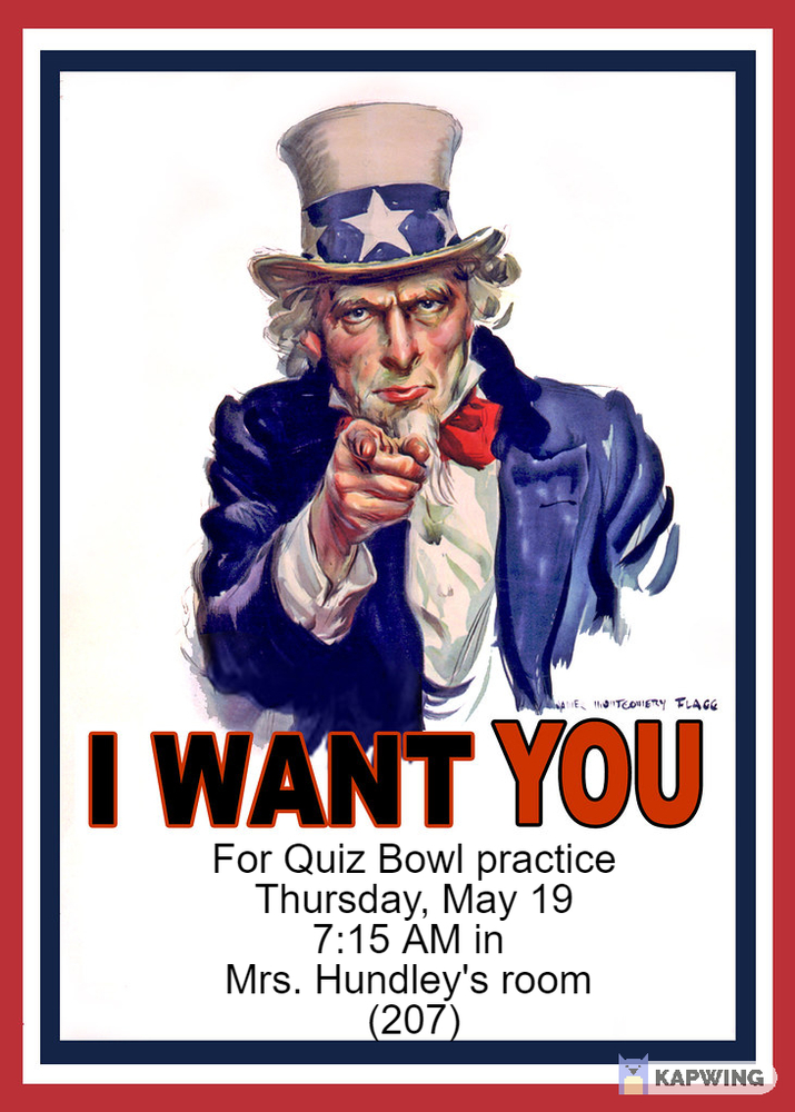 Quiz Bowl Practice Flyer