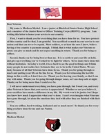 Veterans Day Salute letter