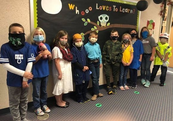 Students dressed up in their chosen field for Career Day