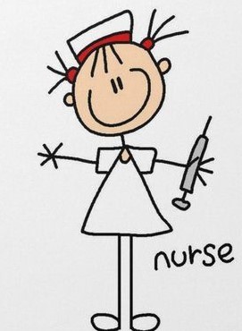Stick-figure nurse