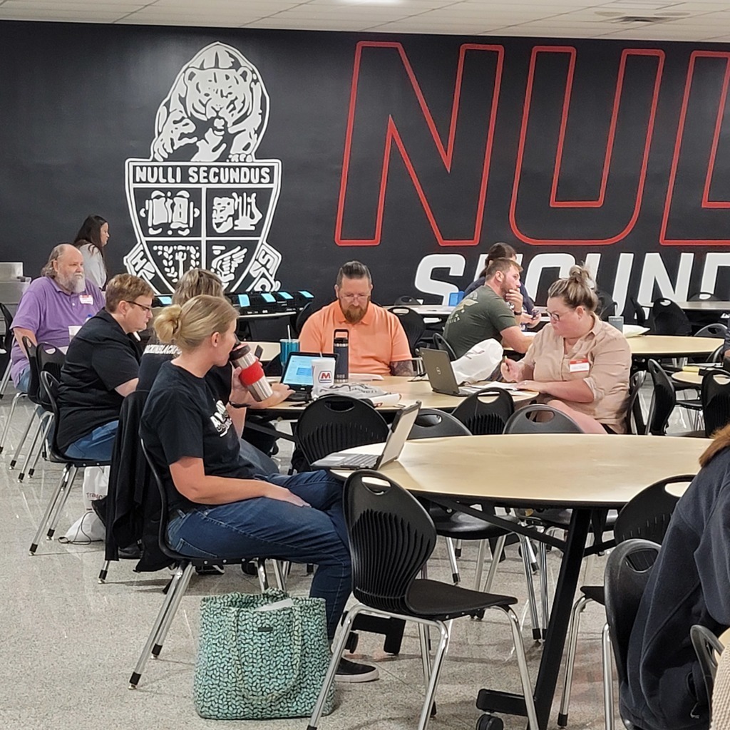 Teachers working on professional development