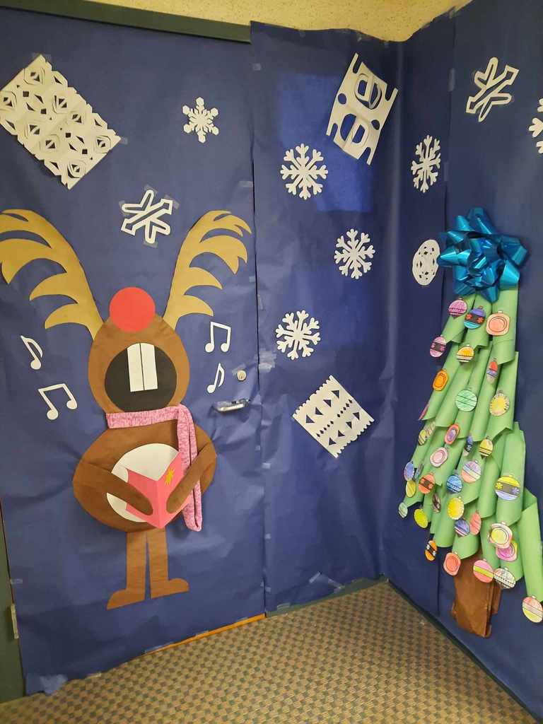 Singing Rudolph door decorations