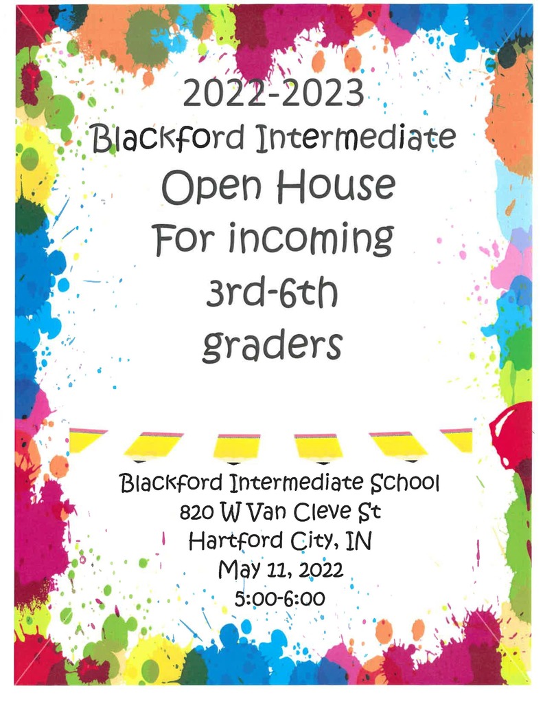 Open House for incoming 3-6th graders