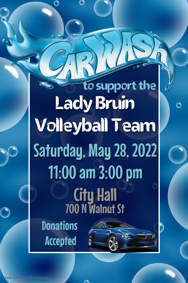 Volleyball team carwash flyer