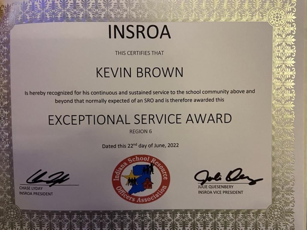 Kevin Brown certificate