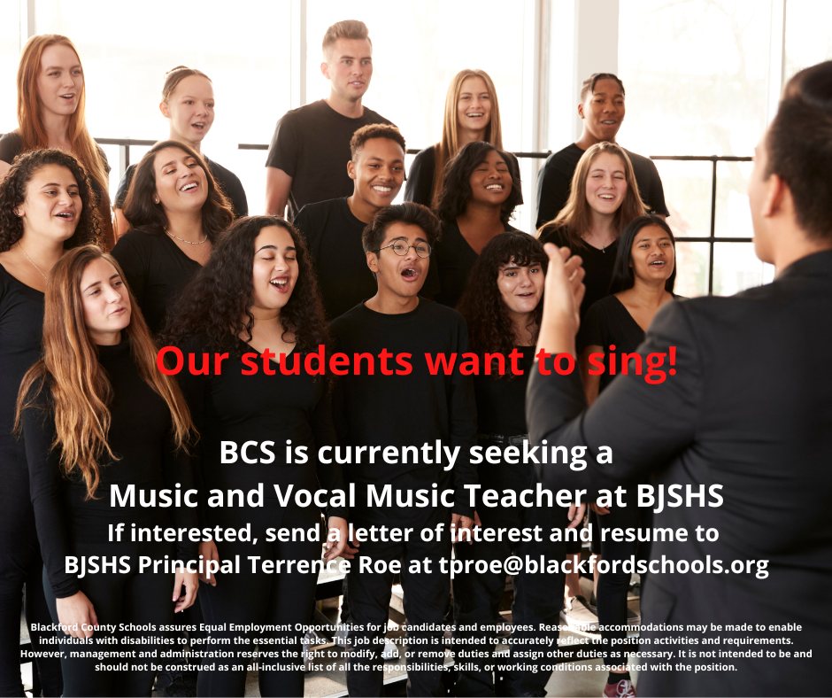 BCS seeks a music teacher