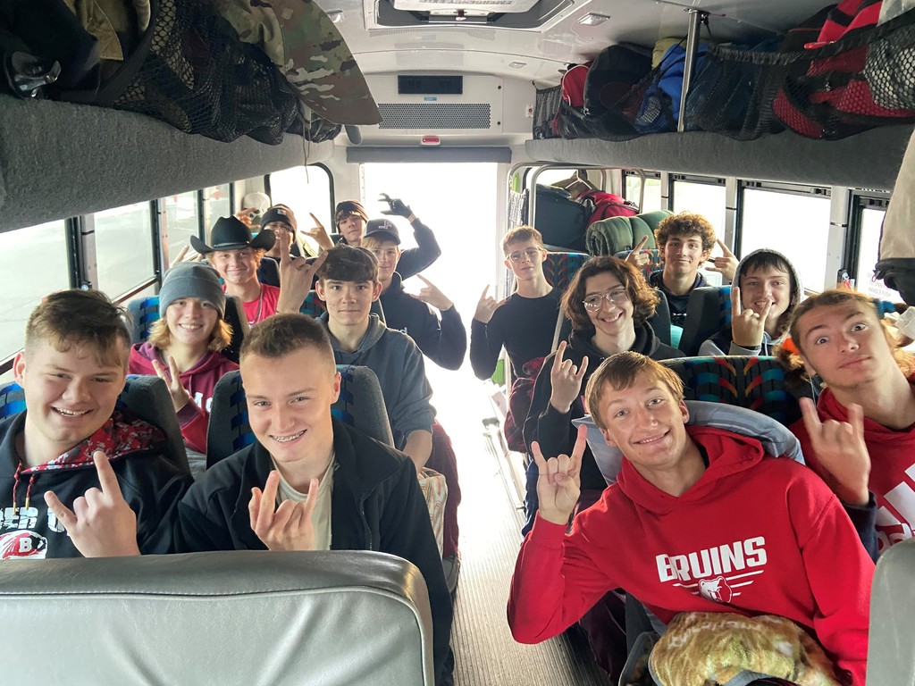 JROTC students on bus for Nationals