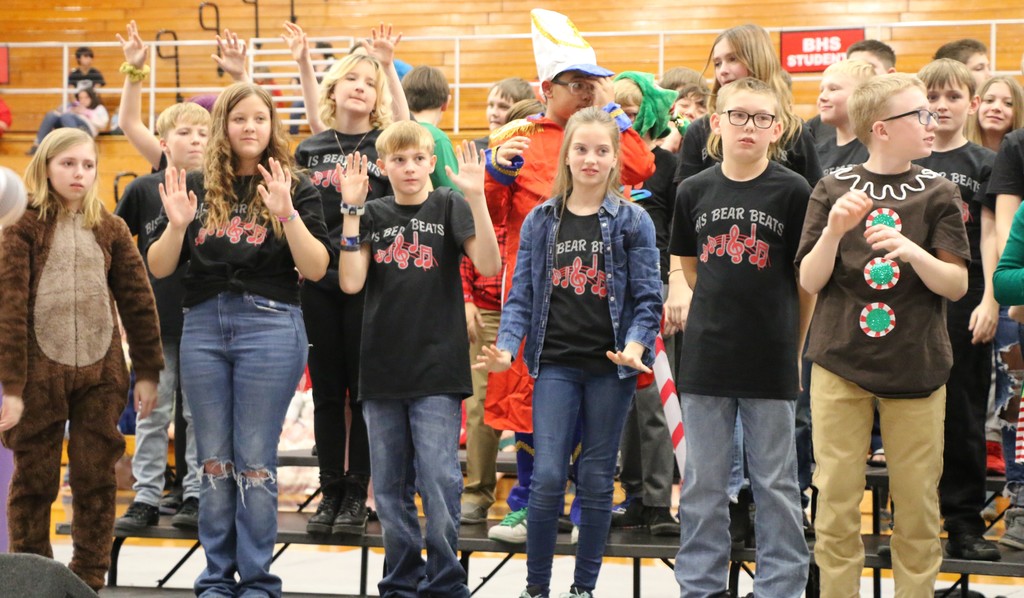 Group of singers at BIS Christmas program