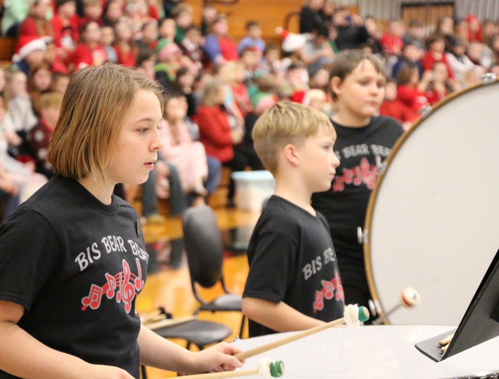 Band performs during Christmas program