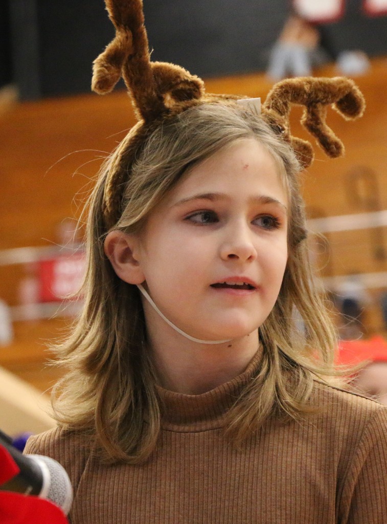 Girl performs as part of the BIS Christmas program