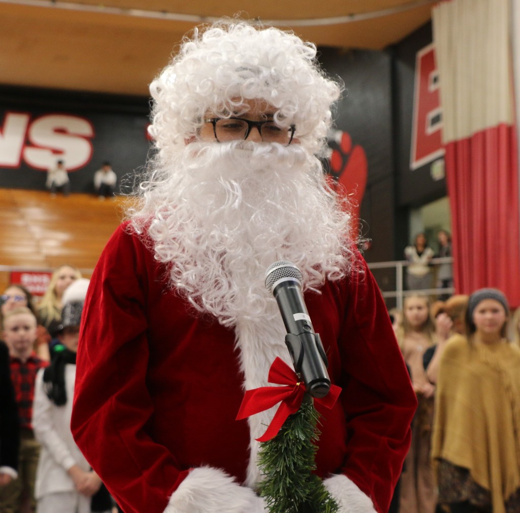 Santa performs at the BIS Christmas concert