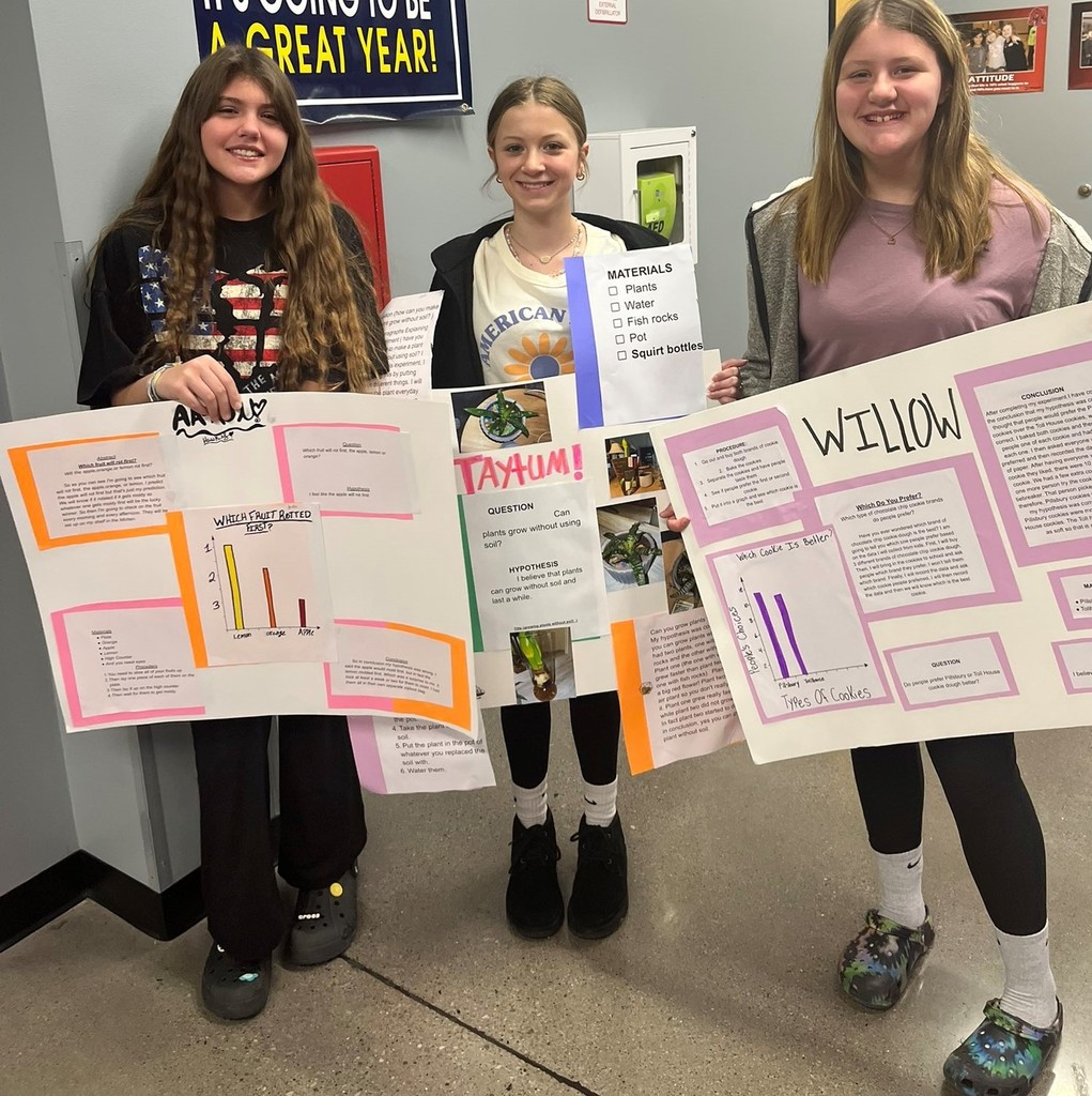3 girls share their science fair projects