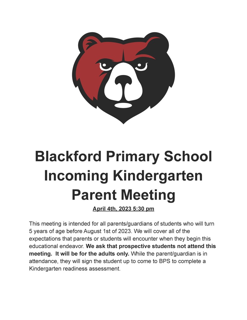 Kindergarten Parent Meeting announcement
