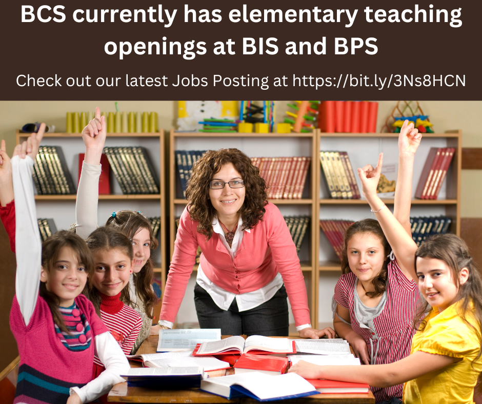 BCS needs Elementary Teachers!