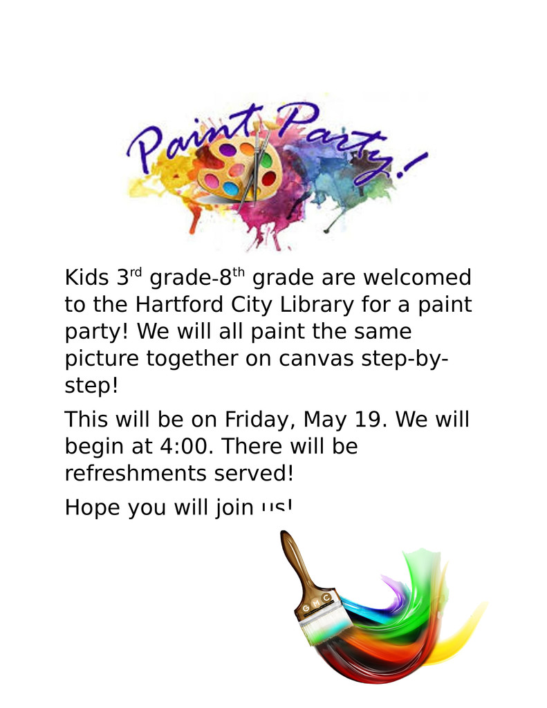 HCPL Painting Party Flyer